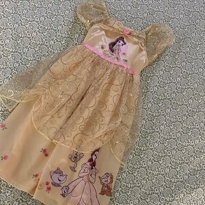 Disney Princess Dress with Gold and Cream Lace